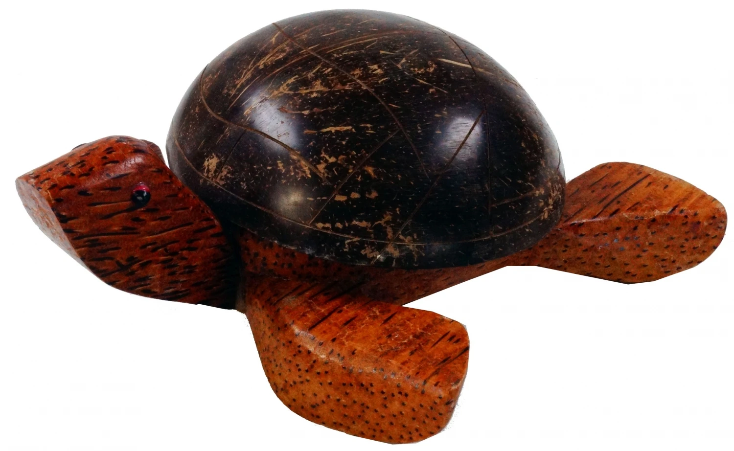 Großer Holzaschenbecher Mit Deckel In Schildkrötenform - 7x17x12 Cm 2 Großer Holzaschenbecher Mit Deckel In Schildkrötenform - 7x17x12 Cm – Bild 2