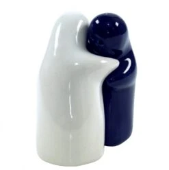 Keramik Pfeffer- Und Salzstreuer `Lovers`- Blau/weiß - 9x7x5 Cm -Deko Haus Store 9 17 dsc02608