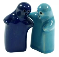 Keramik Pfeffer- Und Salzstreuer `Lovers`- Blau/türkis - 9x7x5 Cm -Deko Haus Store 9 17 dsc02613