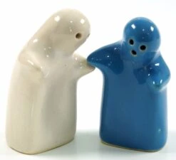 Keramik Pfeffer- Und Salzstreuer `Lovers`- Weiß/türkis - 9x7x5 Cm -Deko Haus Store 9 17 dsc02616