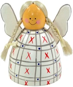 Geschnitzter Schutzengel In Zwei Farben - 10x9x7 Cm -Deko Haus Store 9 17 dsc05036