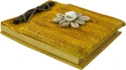 Kleines Notizbuch Muschel - Gelb - 12x10x2 Cm