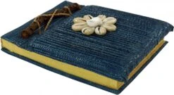 Kleines Notizbuch Muschel - Blau - 12x10x2 Cm