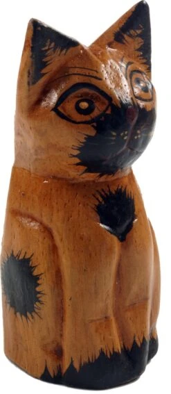Deko Katze, Holzkatze - 9x4x4 Cm 11 Deko Katze, Holzkatze - 9x4x4 Cm -Deko Haus Store Haralddsc00851