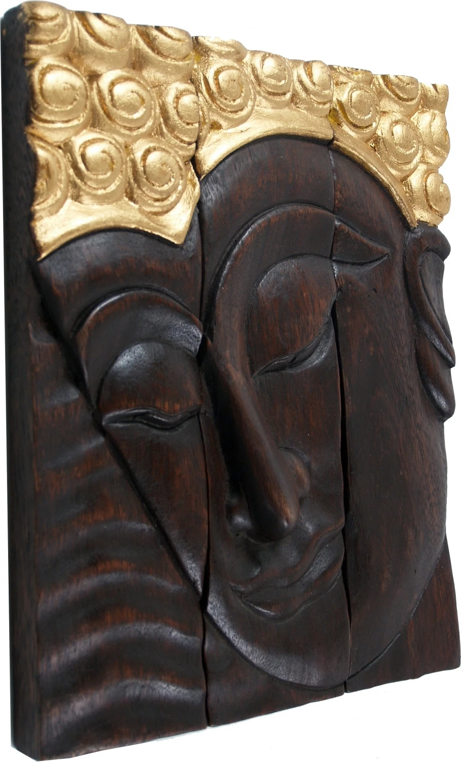 Dreiteiliges Buddha Wandbild 25*30 Cm Linksblickend - Design 6 2 Dreiteiliges Buddha Wandbild 25*30 Cm Linksblickend - Design 6 – Bild 2