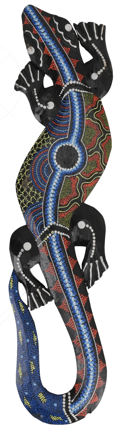 Wandgecko, Maske, Dot Painting 50 Cm - 1 1 Wandgecko, Maske, Dot Painting 50 Cm - 1