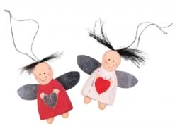 Bemalter Holzengel - 11 In 2 Farben - 6x8 Cm