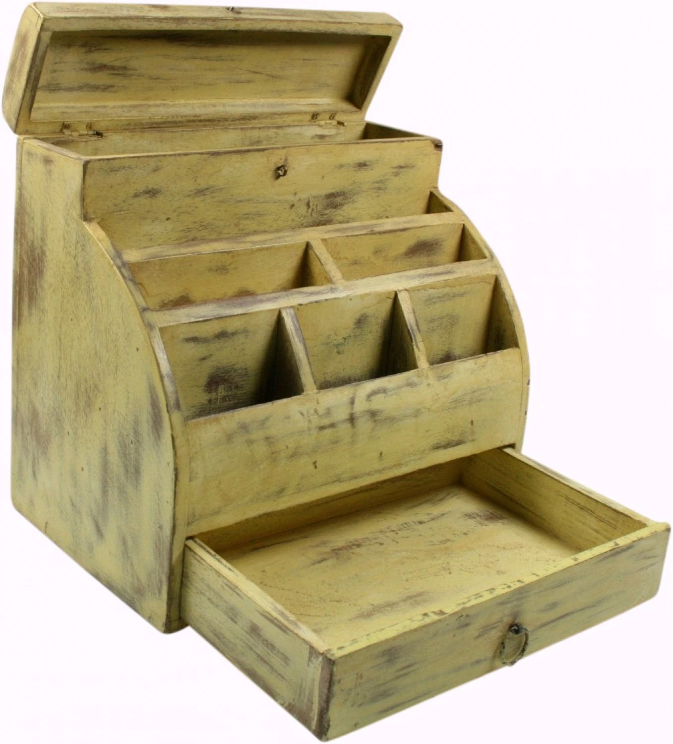 Vintage Schreibtisch Ordner, Schreibtisch Ablage - Weiß Modell 1 - 30x30x20 Cm 2 Vintage Schreibtisch Ordner, Schreibtisch Ablage - Weiß Modell 1 - 30x30x20 Cm – Bild 2