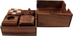 Holzspiel, Geschicklichkeitsspiel, Knobelspiel - 4 Puzzle - 6,5x13x13 Cm -Deko Haus Store bild a 28 5 2010 26