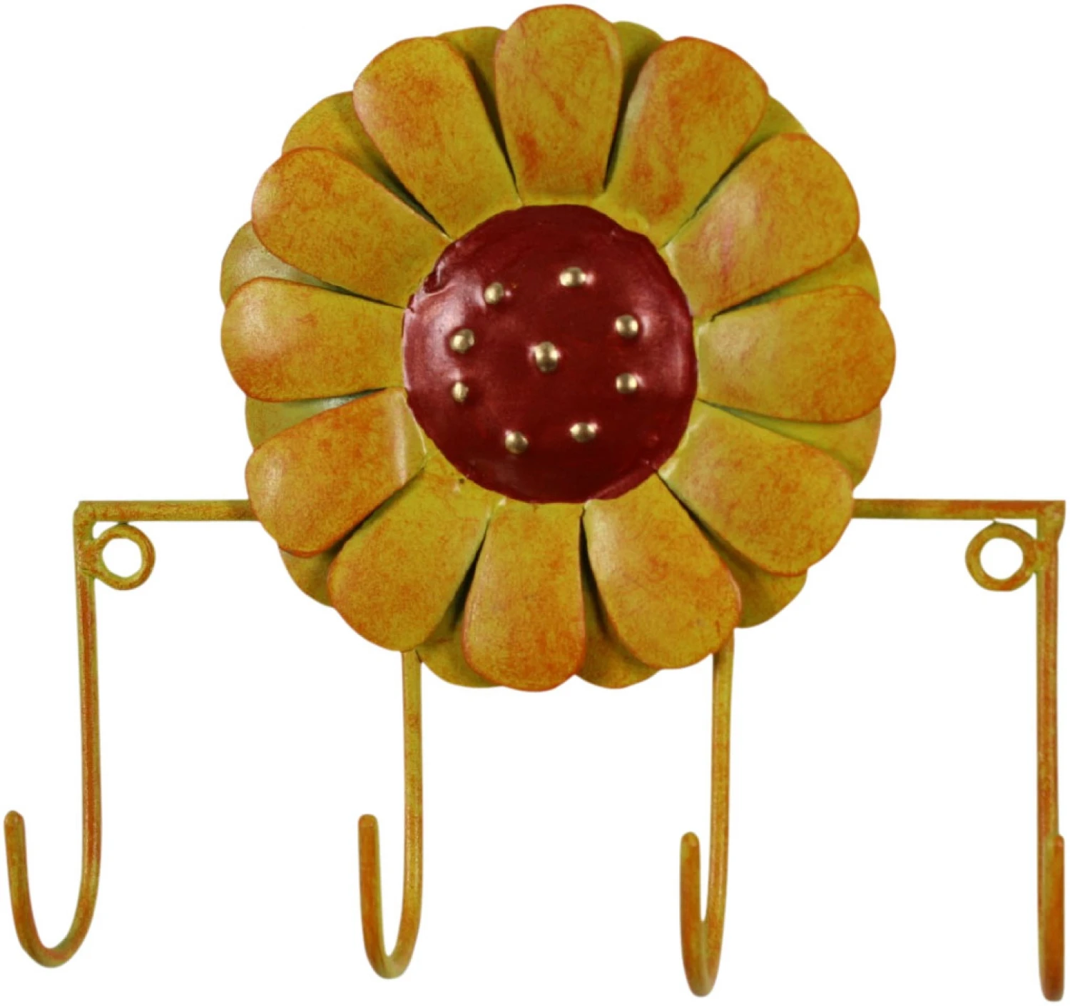 Hakenleiste Mit Figuren, Ethno Kleiderhaken, Metall Kleiderhaken - Blume - 12x28x5 Cm 1 Hakenleiste Mit Figuren, Ethno Kleiderhaken, Metall Kleiderhaken - Blume - 12x28x5 Cm