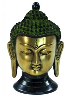 Buddha Statue, Buddha Büste Aus Messing - 13x9x8 Cm