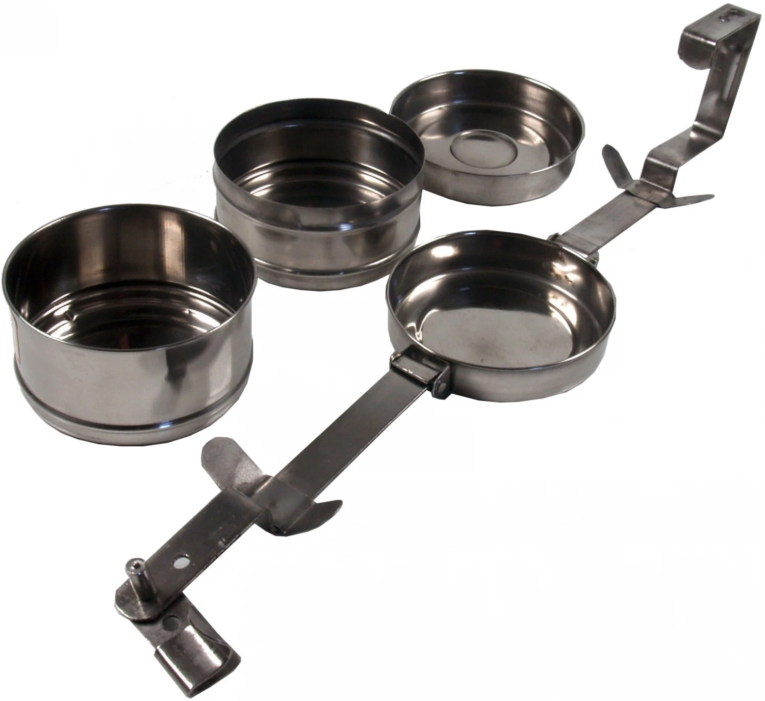 Edelstahl Henkelträger, Speiseträger, Lunchbox - 20x10x10 Cm Ø10 Cm 2 Edelstahl Henkelträger, Speiseträger, Lunchbox - 20x10x10 Cm Ø10 Cm – Bild 2