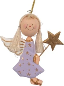 Schutzengel, Weihnachtsengel, Christbaumschmuck - 7 In 4 Farben - 10x8x1,5 Cm -Deko Haus Store buerop5122275