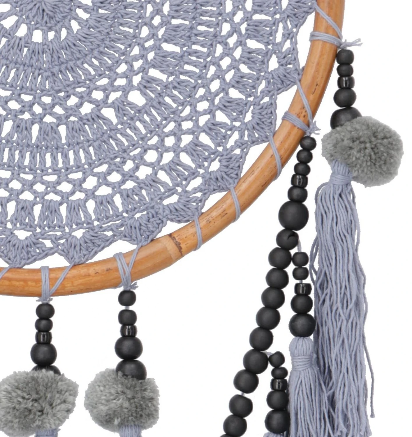 Traumfänger Boho - Taubenblau 32 Cm 3 Traumfänger Boho - Taubenblau 32 Cm – Bild 3