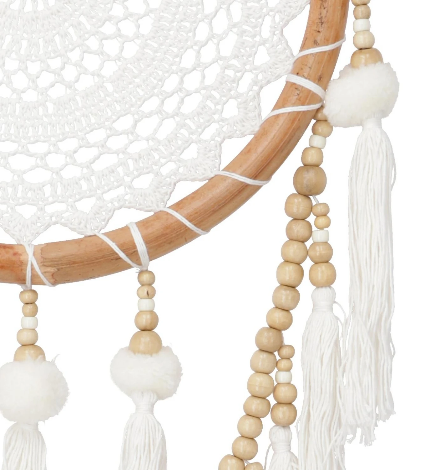 Traumfänger Boho - Weiß, 32 Cm 3 Traumfänger Boho - Weiß, 32 Cm – Bild 3