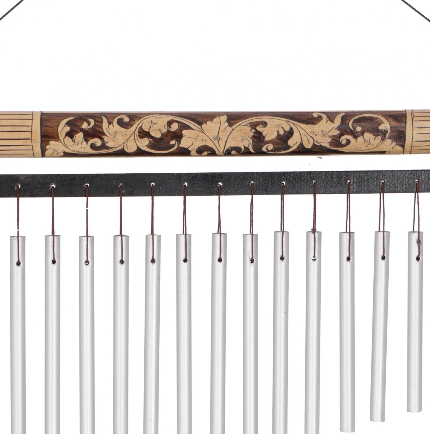 Aluminium Klangspiel, Exotisches Windspiel Mit Schnitzerei - Variante 2 3 Aluminium Klangspiel, Exotisches Windspiel Mit Schnitzerei - Variante 2 – Bild 3