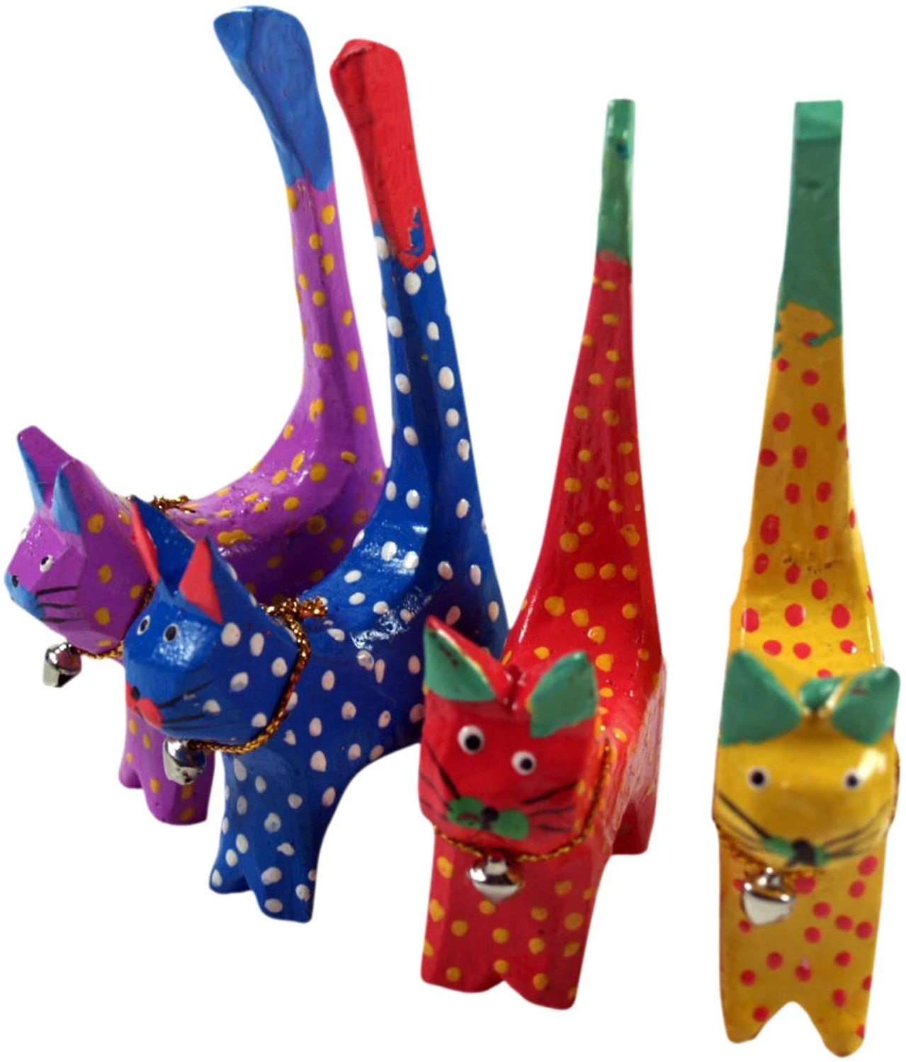 Deko Katze, Buntes Katzenset - 10x5x2 Cm 1 Deko Katze, Buntes Katzenset - 10x5x2 Cm