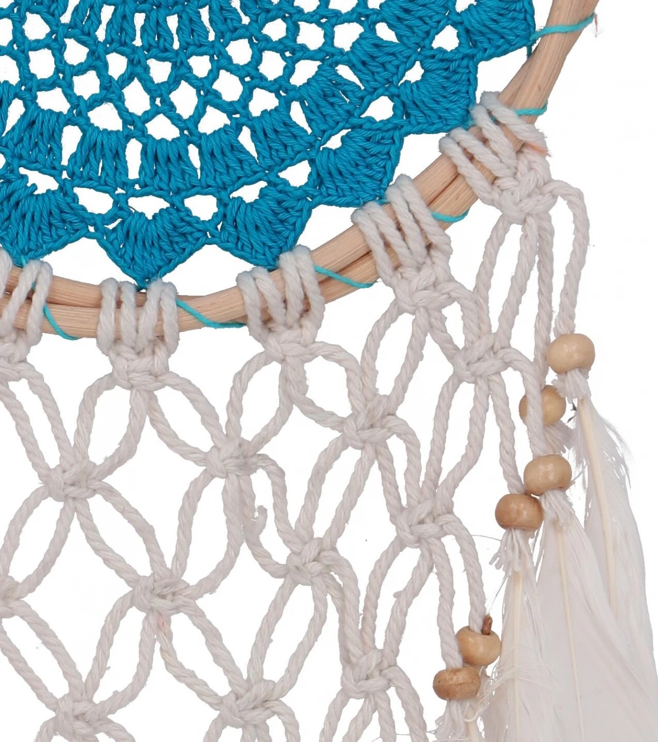 Traumfänger Mit Gehäkelter Spitze - Blau 22 Cm 3 Traumfänger Mit Gehäkelter Spitze - Blau 22 Cm – Bild 3