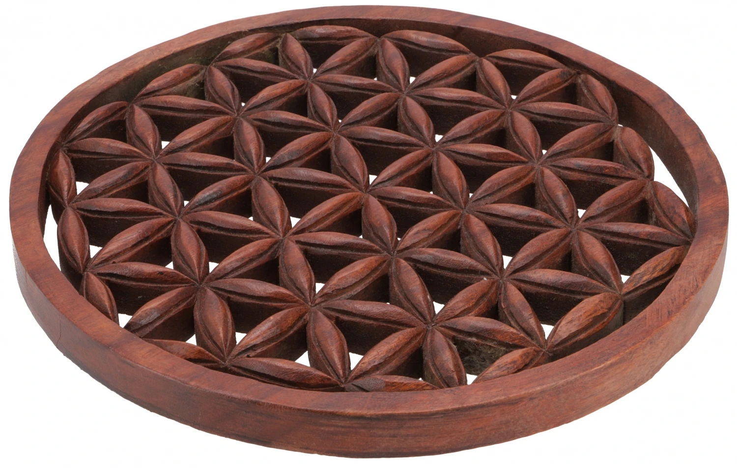 Geschnitztes Wandbild Deko Wandrelief, Untersetzer Flower Of Life - Blume Des Lebens - 2 Cm Ø29 Cm 2 Geschnitztes Wandbild Deko Wandrelief, Untersetzer Flower Of Life - Blume Des Lebens - 2 Cm Ø29 Cm – Bild 2