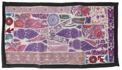 Indischer Wandteppich Patchwork Wandbehang, Tischläufer, Einzelstück 85*45 Cm - Muster 22