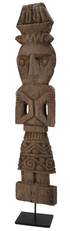 Holzfigur, Skulptur, Schnitzerei Im Primitiv Style - 55x11x8 Cm