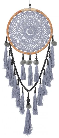 Traumfänger Boho - Taubenblau 32 Cm