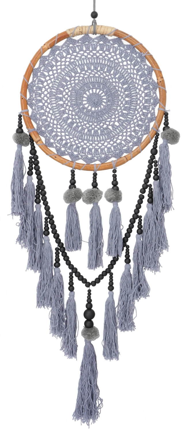 Traumfänger Boho - Taubenblau 32 Cm 1 Traumfänger Boho - Taubenblau 32 Cm