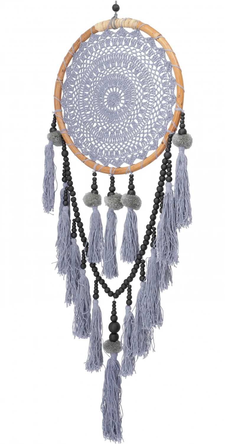 Traumfänger Boho - Taubenblau 32 Cm 2 Traumfänger Boho - Taubenblau 32 Cm – Bild 2