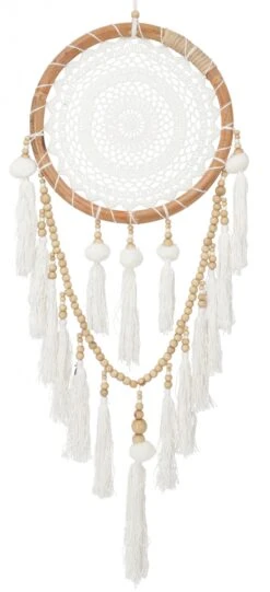Traumfänger Boho - Weiß, 32 Cm