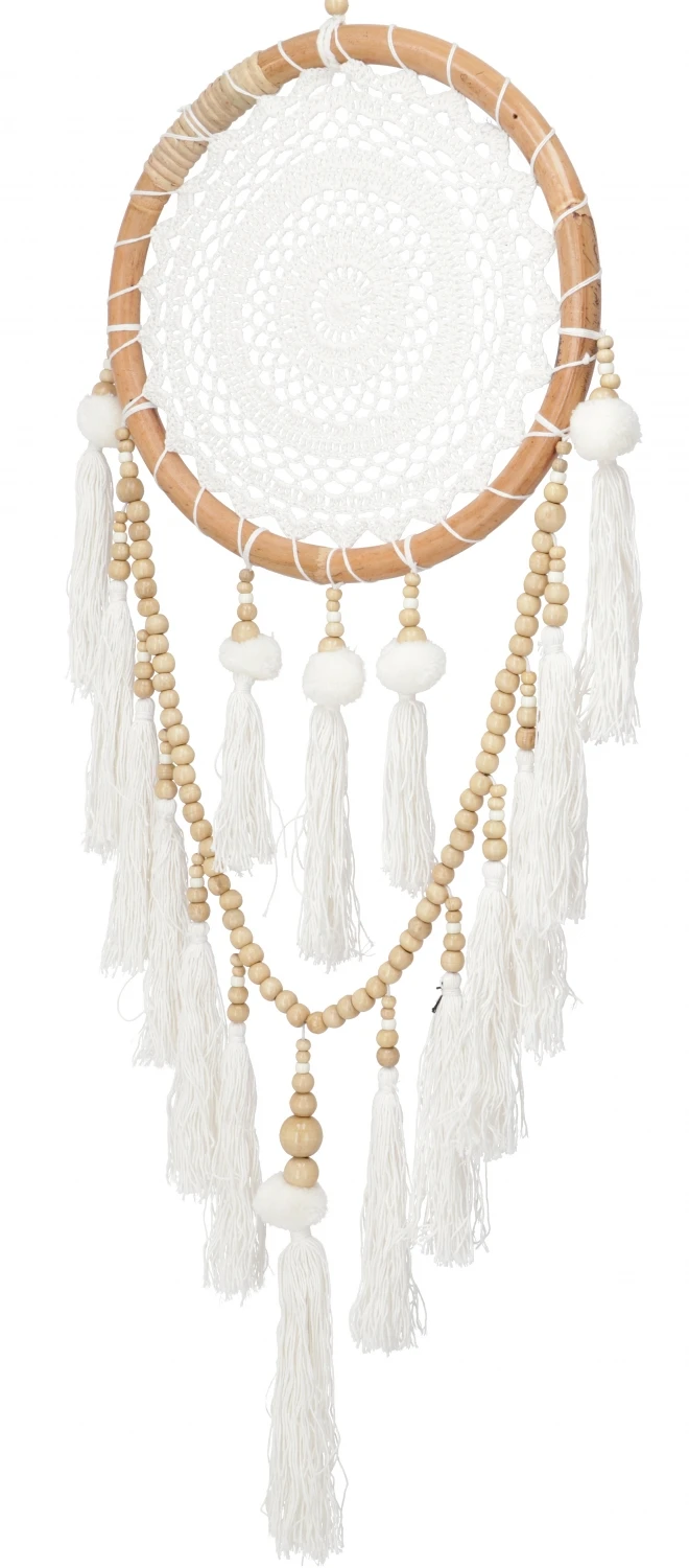 Traumfänger Boho - Weiß, 32 Cm 2 Traumfänger Boho - Weiß, 32 Cm – Bild 2