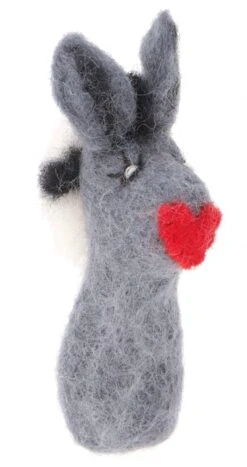 Handgemachte Fingerpuppe Aus Filz - Esel - 11x4x4 Cm -Deko Haus Store f 19 08 muetze 39