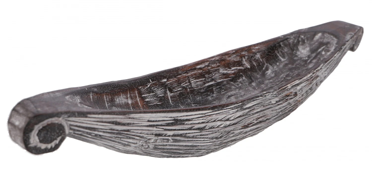 Beschnitzte Holzschale, Obstschale, Dekoschale In Bootsform Aus Balsaholz - M1 - 12x60x13 Cm 2 Beschnitzte Holzschale, Obstschale, Dekoschale In Bootsform Aus Balsaholz - M1 - 12x60x13 Cm – Bild 2