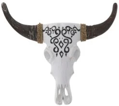 Große Maske Buffalo Skull Maske Aus Balsaholz - Modell 2 - 58x64x14 Cm