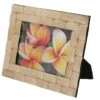 Patchwork Bilderrahmen Aus Kokosnuss, Standbilderrahmen - Natur - 24x20x1 Cm