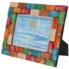 Patchwork Bilderrahmen Aus Kokosnuss, Standbilderrahmen - Bunt - 24x20x1 Cm