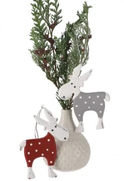 Geschnitztes Rentier, Baumbehang In 2 Farben - 10x7x0,5 Cm -Deko Haus Store f 19 09 9 akaschmir kugel 5