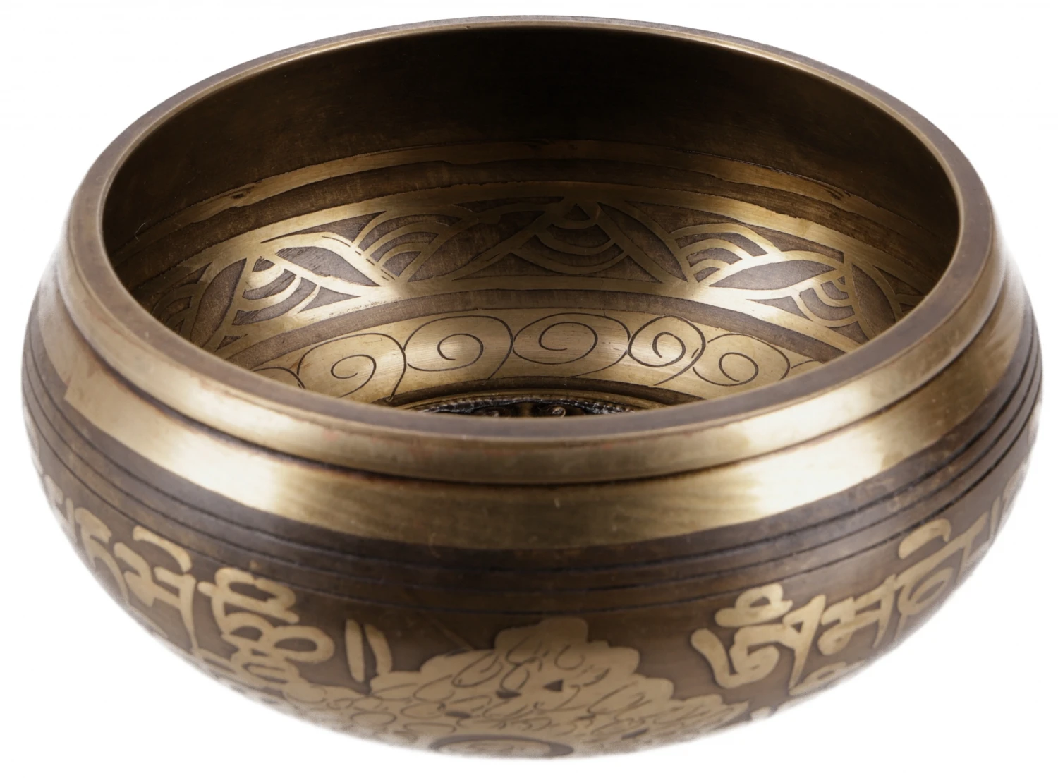 Klangschale Aus Nepal, Handgefertigt Aus Massivem Messing Mit Verzierungen, Incl. Klöppel - Ø 12 Cm Modell 2 2 Klangschale Aus Nepal, Handgefertigt Aus Massivem Messing Mit Verzierungen, Incl. Klöppel - Ø 12 Cm Modell 2 – Bild 2