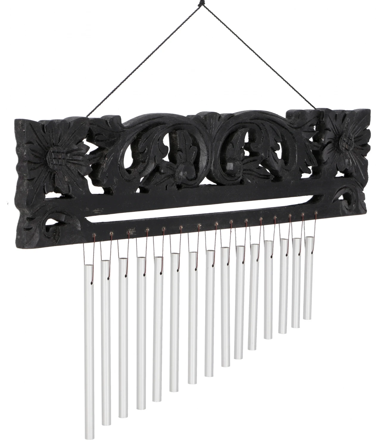 Indonesisches Aluminium Klangspiel, Exotisches Windspiel Mit Schnitzerei - Variante 9 - 27x25x2 Cm 2 Indonesisches Aluminium Klangspiel, Exotisches Windspiel Mit Schnitzerei - Variante 9 - 27x25x2 Cm – Bild 2