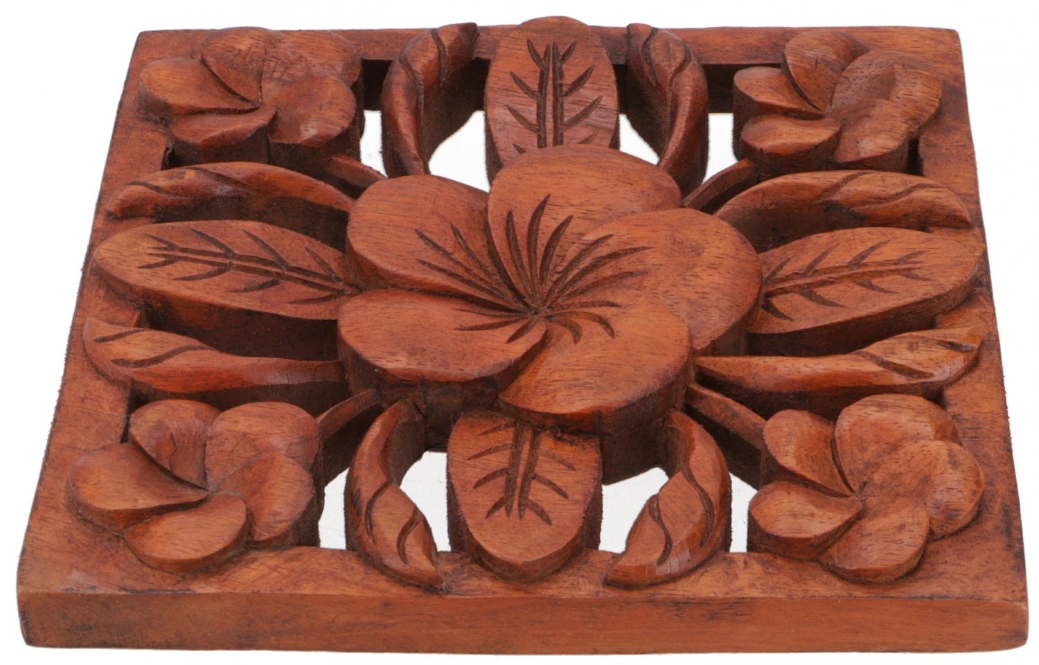 Geschnitztes Wandbild Deko Wandrelief - Blume - 18x18x2 Cm 2 Geschnitztes Wandbild Deko Wandrelief - Blume - 18x18x2 Cm – Bild 2