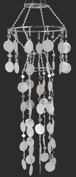 Exotischer Sonnenfänger, Suncatcher, Laba Luba Muschel Wind &amp; Lichtspiel - Weiß - 60 Cm Ø20 Cm -Deko Haus Store f 19 11 mobile 5s