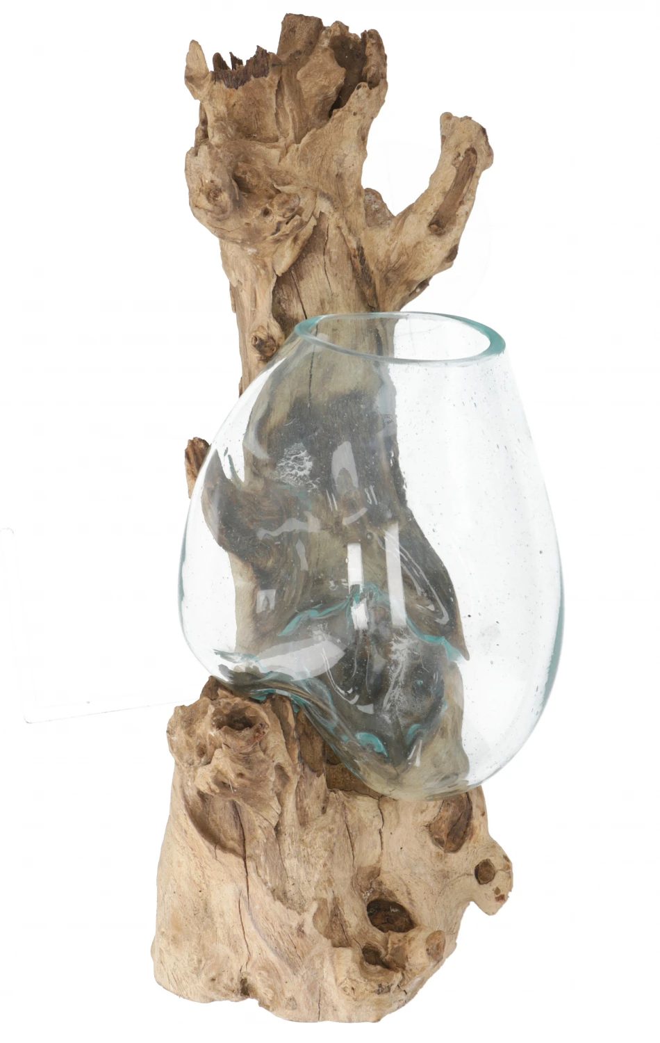 Wandvase, Wurzelholz Vase, Exotische Vase Für Die Wand - Glas 20*20 Cm M9 4 Wandvase, Wurzelholz Vase, Exotische Vase Für Die Wand - Glas 20*20 Cm M9 – Bild 4