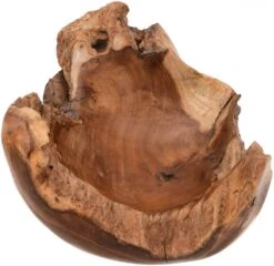 Kleine Obstschale, Holzschale Dekoobjekt Aus Wurzelholz - Modell V5 - 8x23x20 Cm -Deko Haus Store f 28 104kissen gelb 9