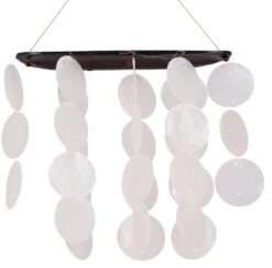 Langes Muschel Windspiel, Klangspiel - Weiß - 30x20 Cm 6 Langes Muschel Windspiel, Klangspiel - Weiß - 30x20 Cm -Deko Haus Store f 9 3 16053 3