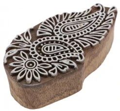 Indischer Textilstempel, Holz Stoffdruckstempel, Blaudruck Stempel, Druck Modell - 4*9 Cm Paisley 3