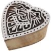 Indischer Textilstempel, Holz Stoffdruckstempel, Blaudruck Stempel, Druck Modell - 6*7 Cm Herz 1