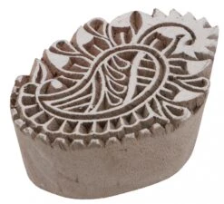 Indischer Textilstempel, Holz Stoffdruckstempel, Blaudruck Stempel, Druck Modell - 4*6 Cm Paisley 5