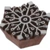Indischer Textilstempel, Holz Stoffdruckstempel, Blaudruck Stempel, Druck Modell - 6*6 Cm Schneeflocke 1