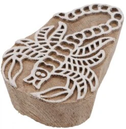 Indischer Textilstempel, Holz Stoffdruckstempel, Blaudruck Stempel, Druck Modell - 5*7 Cm Skorpion