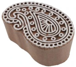 Indischer Textilstempel, Holz Stoffdruckstempel, Blaudruck Stempel, Druck Modell - 4*7 Cm Paisley 1