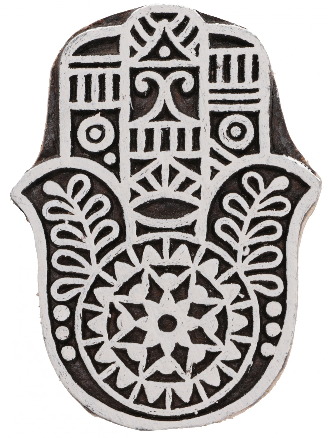 Indischer Textilstempel, Holz Stoffdruckstempel, Blaudruck Stempel, Druck Model, Von Hand Geschnitzt - 4*7 Cm Fatimas Hand 2 2 Indischer Textilstempel, Holz Stoffdruckstempel, Blaudruck Stempel, Druck Model, Von Hand Geschnitzt - 4*7 Cm Fatimas Hand 2 – Bild 2